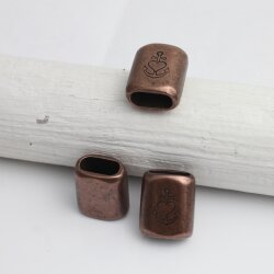 1 Antique Copper Faith Love Hope Slider Beads for...