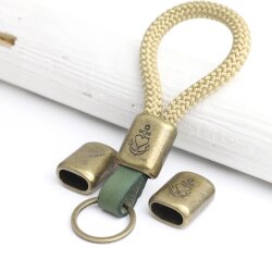 1 Antique Brass Faith Love Hope Slider Beads for Keychain Findings, Slider Beads for Keychain sailing rope