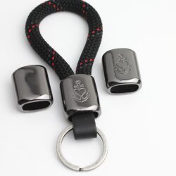 1 Gun Metal Faith Love Hope Slider Beads for Keychain Findings, Slider Beads for Keychain sailing rope