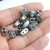 10 metal Sliderbeads Drilling 4,5 mm, Dark Silver