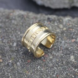 Ring im Boho-Style Mittelalter Statement Design Ring Gold