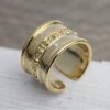 Gold Statement Ring Boho Ring Unisex chunky ring