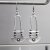 Silver dangling Long earrings, bohemian earrings, tribal ethnic silver earrings