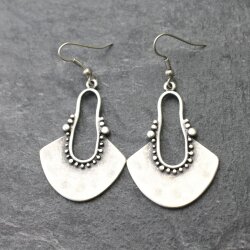 Silver dangling Long earrings, bohemian earrings, tribal...