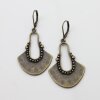 Bronze dangling Long earrings, bohemian earrings, tribal ethnic earrings