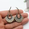 Bronze dangling Long earrings, bohemian earrings, tribal ethnic earrings