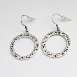 Circle Earrings, Dangle Earrings