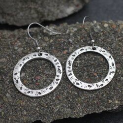 Circle Earrings, Dangle Earrings