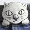 Rustic Silver Kitty Belt Buckle, Cat belt buckle, Animal belt buckle