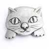 Rustic Silver Kitty Belt Buckle, Cat belt buckle, Animal belt buckle