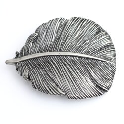 Rustic Silver Feather Belt buckle