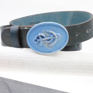 Grtelschliee Wechselschliee Buckle Anker Blau