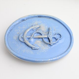 Grtelschliee Wechselschliee Buckle Anker Blau