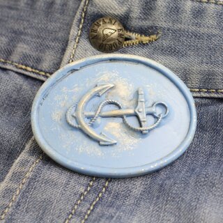 Grtelschliee Wechselschliee Buckle Anker Blau