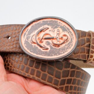 Grtelschliee Wechselschliee Buckle Anker Rustikal Kupfer