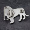 Gürtelschnalle Löwe, Wechselschnalle Buckle, altsilber