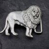 Antique Silver Lion Belt Buckle