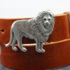 Antique Silver Lion Belt Buckle