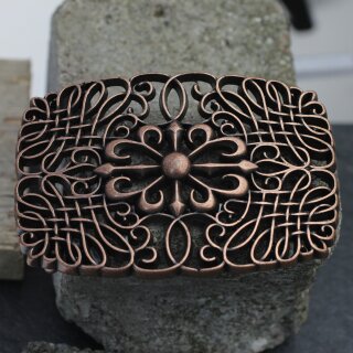 Blumen Ornament Grtelschnalle, Wechselschnalle Buckle, altkupfer