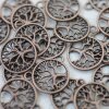 10 Antique Copper Tree of Life Pendants