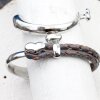 1 Set Half Cuff Bracelet Findings, Heart Bracelet Clasp, Rhodium