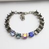 ss39 8 mm Armband Fassung für Swarovski und Preciosa Chatons oder Rivoli Kristalle, Altsilber