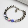 ss39 8 mm Armband Fassung für Swarovski und Preciosa Chatons oder Rivoli Kristalle, Altsilber