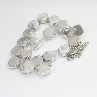 14 mm Rivoli Ketten Fassung fr Swarovski und Preciosa Kristalle Rhodium