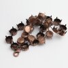 10 mm Antique Copper Empty cup chain necklace setting for Swarovski and Preciosa Crystals ss47