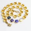 10 mm Ketten Fassung für Swarovski und Preciosa Kristalle, Kesselketten ss47 Gold