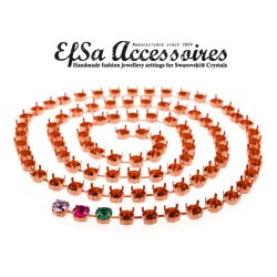 1 m Rose Gold Kesselkette für 8 mm Swarovski und...