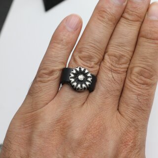 10 Blumen Schiebeperlen DIY Schmuckzubehr Rustikal Silber