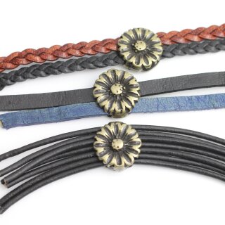 10 Blumen Schiebeperlen DIY Schmuckzubehr altmessing