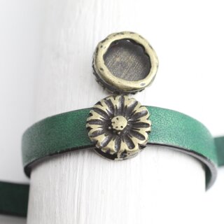 10 Blumen Schiebeperlen DIY Schmuckzubehr altmessing