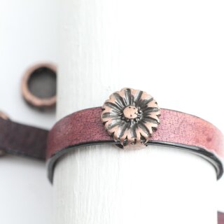 10 Blumen Schiebeperlen DIY Schmuckzubehr altkupfer