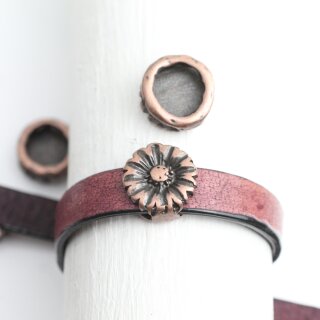 10 Blumen Schiebeperlen DIY Schmuckzubehr altkupfer