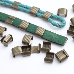 20 Antique Brass Metal Crimp Beads, Jewelry Connectors Findings