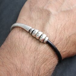 Hook Leather Bracelet, Half Hook Leather Bracelet