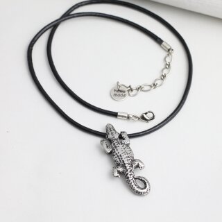 5 Rustikale Silber Schiebeperlen Krokodil, DIY Kette Anhnger, Ringe, Armband