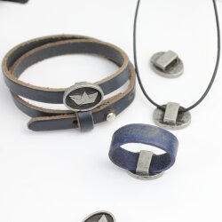 5 Rustic Silver Paper origami boat Slider beads, DIY Necklaces, Rings, Bracelet
