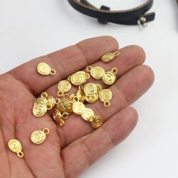 20 Spiralen Anhänger Gold