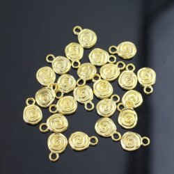 20 Spiralen Anhänger Gold