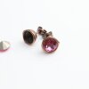 Stud Earring setting for 8 mm Chatons Swarovski Crystals Antique Copper