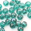 8x6mm 80 Pcs.Emerald Rondelle Faceted Beads, Glass Beads