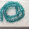 8x6mm 80 Pcs.Emerald Rondelle Faceted Beads, Glass Beads