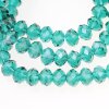 8x6mm 80 Pcs.Emerald Rondelle Faceted Beads, Glass Beads