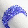 80 Pcs. 8x6mm Sapphire Rondelle Faceted Beads, Glass Beads