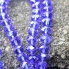 80 Pcs. 8x6mm Sapphire Rondelle Faceted Beads, Glass Beads