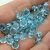 80 Pcs. 8x6mm Aquamarine Rondelle Faceted Beads, Glass Beads
