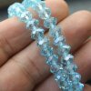 80 Pcs. 8x6mm Aquamarine Rondelle Faceted Beads, Glass Beads